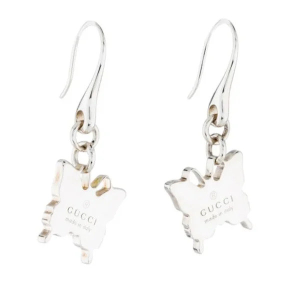 GUCCI Silver Butterfly Earrings 🦋🦋 - Picture 3 of 7